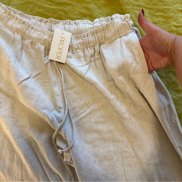 Cream Linen pants - Picture 2 of 6